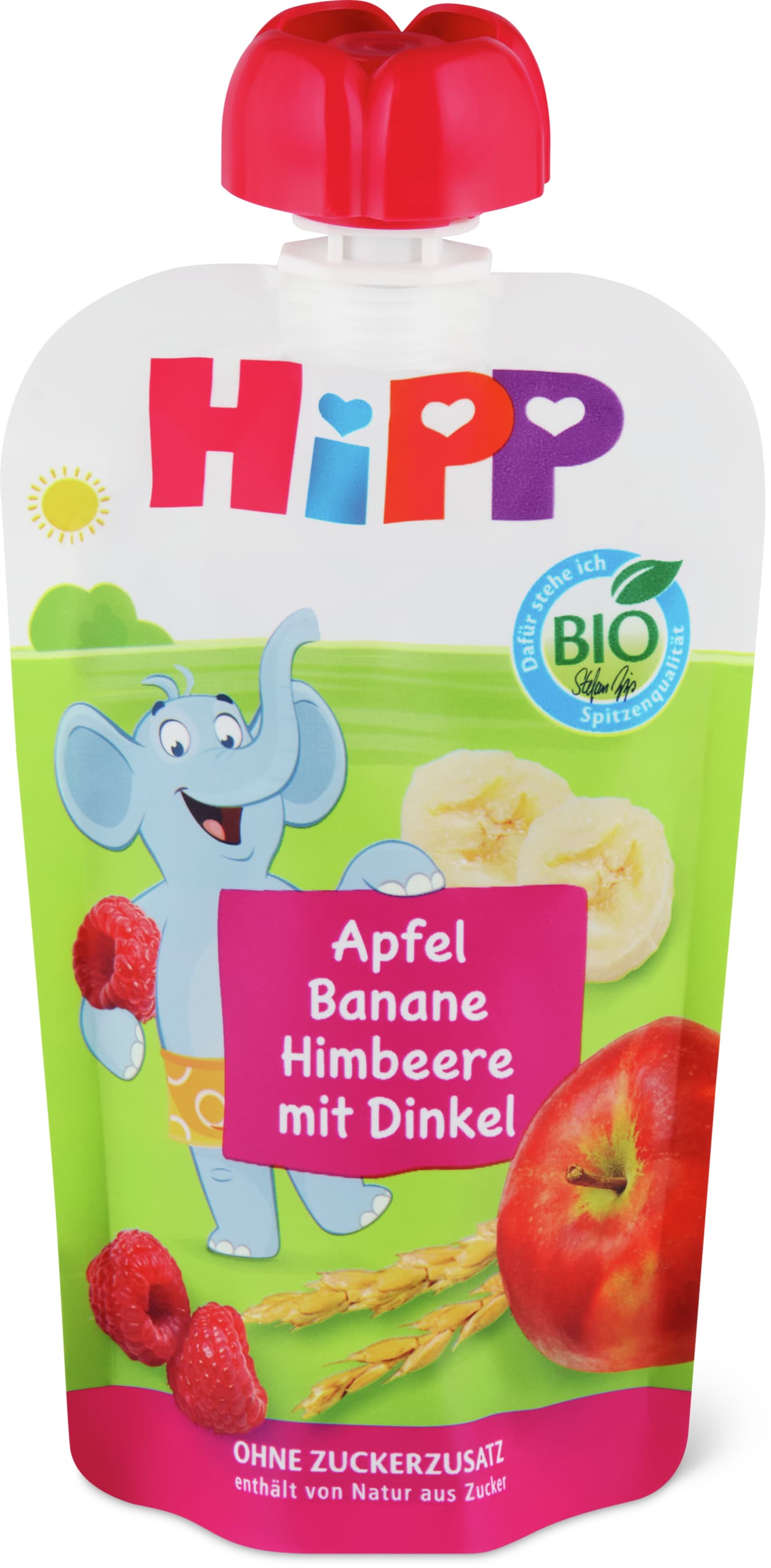 Hipp Bustina morbida mela, banana, lampone e spelta 100g